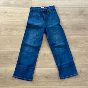 J Crew Slim wide leg crop jean